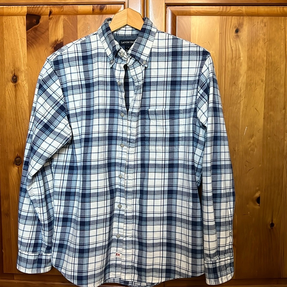 Land’s End Plaid Flannel Button Down Shirt